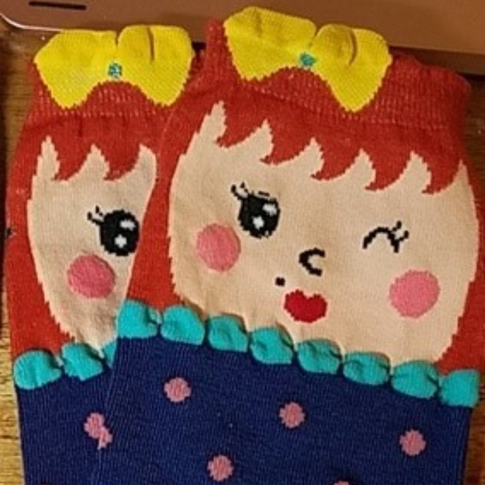 Cute Little Girl Socks With Bow Youth Size